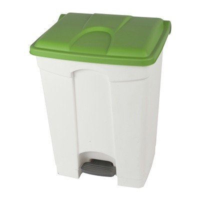Bomabin Select Pedal Classic - 70 l - WIT - deksel GROEN