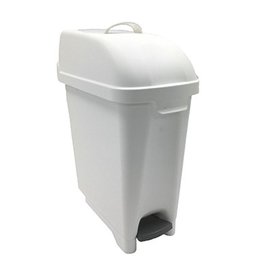 Admire poubelle/conteneur hygiénique - 10 l - modèle au sol - BLANC