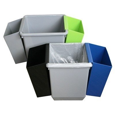 Bomabin Select afvalbak in kunststof - 27 l - GRIJS