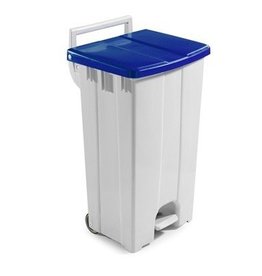 Bomabin Select Pedal Classic - 90 l - BLANC - couvercle BLEU