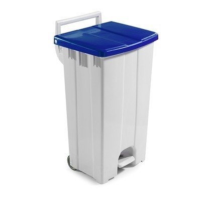 Bomabin Select Pedal Classic - 90 l - BLANC - couvercle BLEU