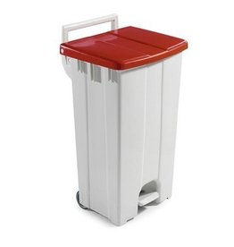 Bomabin Select Pedal Classic - 90 l - BLANC - couvercle ROUGE