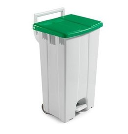 Bomabin Select Pedal Classic - 90 l - BLANC - couvercle VERT