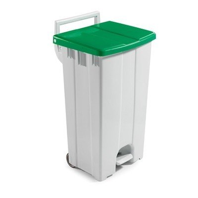 Bomabin Select Pedal Classic - 90 l - BLANC - couvercle VERT