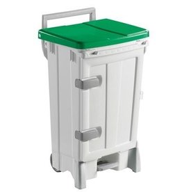 Bomabin Select Pedal Classic Ergo - 90 l - BLANC - couvercle VERT