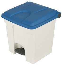 Bomabin Select Pedal Classic - 30 l - BLANC - couvercle BLEU