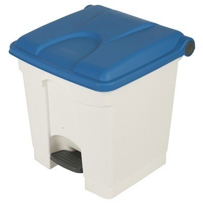 Bomabin Select Pedal Classic - 30 l - BLANC - couvercle BLEU