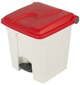Bomabin Select Pedal Classic - 30 l - BLANC - couvercle ROUGE