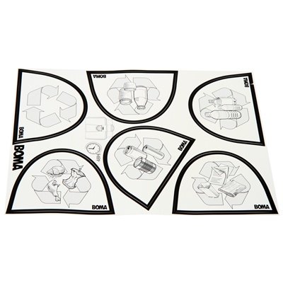 Bomabin Select Pedal Classic - 30 l - WIT - deksel ROOD