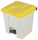 Bomabin Select Pedal Classic - 30 l - BLANC - couvercle JAUNE