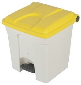 Bomabin Select Pedal Classic - 30 l - BLANC - couvercle JAUNE