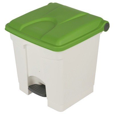 Bomabin Select Pedal Classic - 30 l - BLANC - couvercle VERT