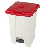 Bomabin Select Pedal Classic - 45 l - BLANC - couvercle ROUGE
