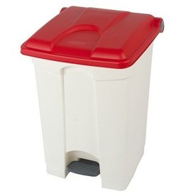 Bomabin Select Pedal Classic - 45 l - BLANC - couvercle ROUGE