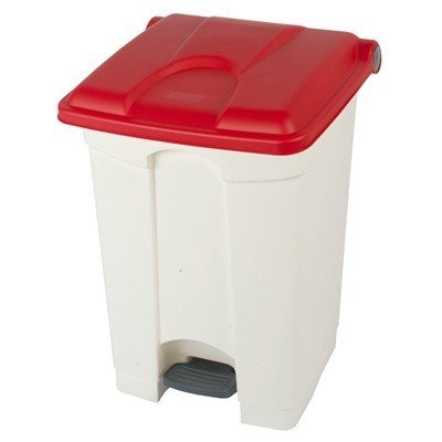 Bomabin Select Pedal Classic - 45 l - BLANC - couvercle ROUGE