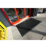 Rubber ringmat met rand 12,5 mm - 70 x 90 cm - GRIJS