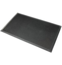 Samenpersen lid verschil Rubber ringmat met rand 12,5 mm - 70 x 90 cm - GRIJS - BOMAdirect