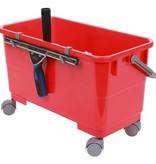 Set de 4 roues pour seau rectangulaire 20 l / bac de tri sélectif