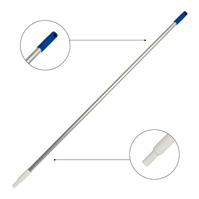 Manche en aluminium avec filet - 150 cm - BLEU