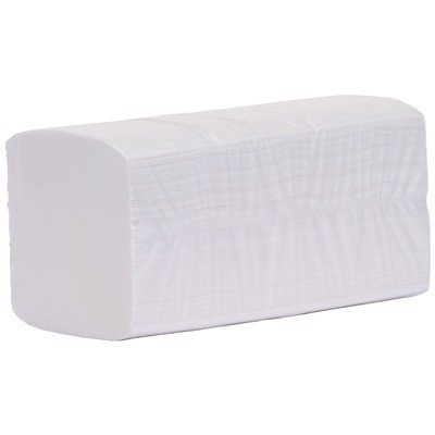 Serviettes V-fold+ - tissu pur - 3 plis - 32 x 22 cm - BLANC - 2500 pièces (20x125)
