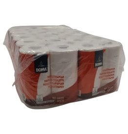 Papier toilette traditionnel - tissu pur - 2 plis - 200 coupons - gaufré - BLANC - 48 rouleaux (12x4)