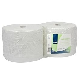 Maxi Multirol - tissu recyclé - 2 plis - 555 m x 25 cm - BLANC - 2 rouleaux