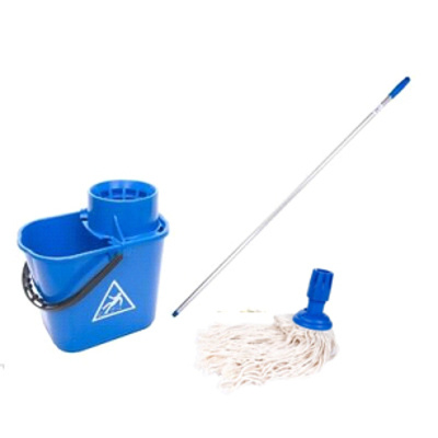 Seau mop espagnol avec mop - BLEU