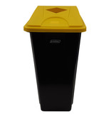 Bomabin Select Flat avec couvercle universel - 80 l - NOIR - couvercle JAUNE