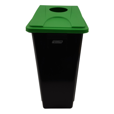 Bomabin Select Flat avec couvercle bouteilles - 60 l - NOIR - couvercle VERT