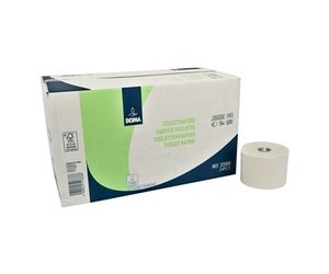Papier toilette feuille à feuille - tissu pur - 2 plis - 212 coupons -  BLANC - 40 liasses - BOMAdirect