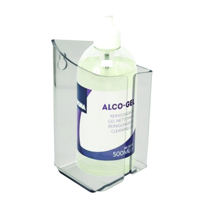 Support mural plexi pour flacon avec pompe 500 ml