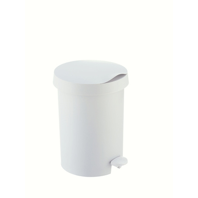 Poubelle à pédale en plastique - 5 l - BLANC