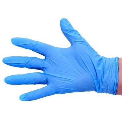 Gants à usage unique en nitrile - non poudrés - BLEU - 100 pièces - SMALL