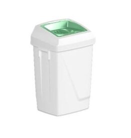 Bomabin Select Fit - 50 l - BLANC - couvercle rond fermé VERT