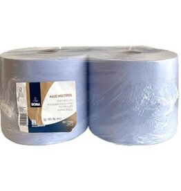 Maxi Multirol - tissu recyclé - 2 plis - 370 m x 23.6 cm - BLEU - 2 rouleaux