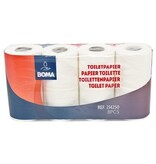 Traditioneel toiletpapier - zuiver tissue - 3 laags - 250 vel - gewafeld - WIT - 48 rollen (6x8)