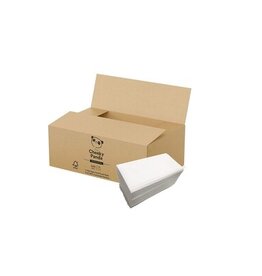 Singlefold handdoekjes - bamboe tissue - 2 laags - 21.5 x 21.5 cm - WIT - 3200 stuks (20 x 160) - Cheeky Panda