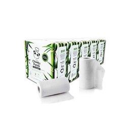 Keukenrol - bamboe tissue - 2 laags - 100 vel - gewafeld - WIT - 5 x 2 rollen -  Cheeky Panda