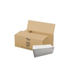 Essuie-mains Multifold - tissu en bambou - 2 plis - 21.8 x 22.4 cm - BLANC - 3000 pièces (15 x 200) - Cheeky Panda