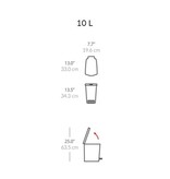 Seau à pédale - 10 l - NOIR