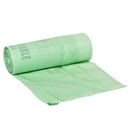 Sac poubelle biodégradables à poignées - 42 x 52 cm - 15µ - 10 l - rouleau 30 pièces