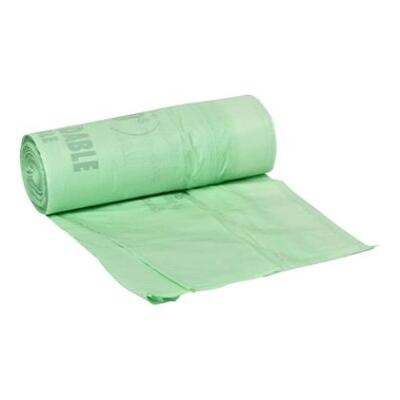 Sac poubelle biodégradables à poignées - 42 x 52 cm - 15µ - 10 l - rouleau 30 pièces