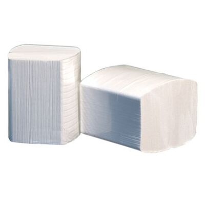 Toiletpapier vel-per-vel - recycled tissue - 2-laags - 250 vel - WIT - 32 bundels