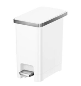 Admire Poubelle à pédale - 10 l - BLANC