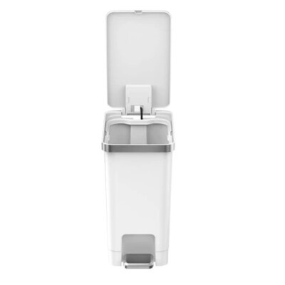 Admire Poubelle à pédale - 10 l - BLANC