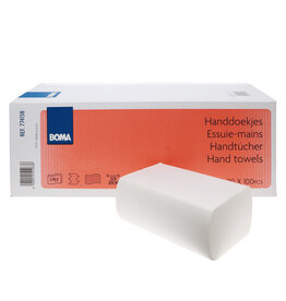 Multifold handdoekjes - zuiver tissue - type "TAD" - 2 laags - 32 x 20 cm - WIT - 2000 stuks (20x100)