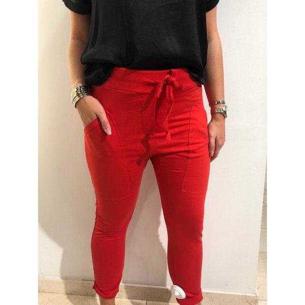 WENDY TRENDY WENDY TRENDY Pantalon de survêtement Rouge 17 avec poches plaquées 68139D