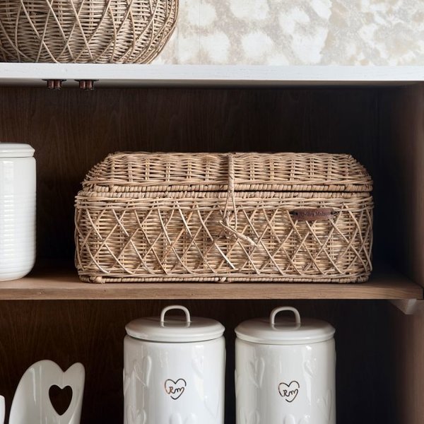 Minder Tijd Voorkomen Rivièra Maison Rustic Rattan Diamond Weave Bread Basket - BARBARA-Clothing  & Life Style