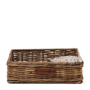 RM Rustic Rattan Heart Napkin Holder