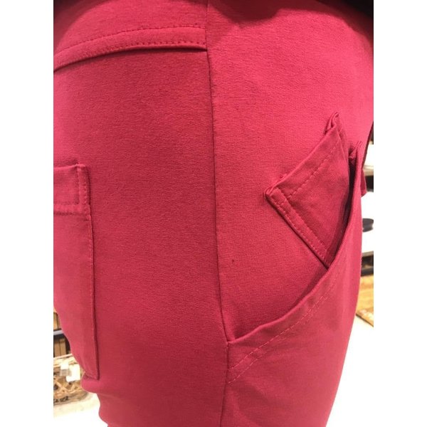 WENDY TRENDY WENDY TRENDY Jogginghose  66055/68139 -  Weinrot 26 mit aufgesetzten taschen.